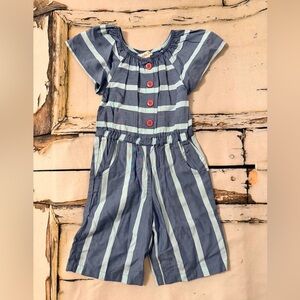 Matilda Jane Navy and Light Blue Striped Romper